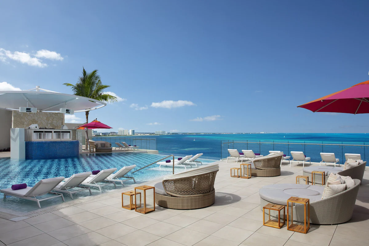Pool and beach at Breathless Cancún Soul Resort & Spa
